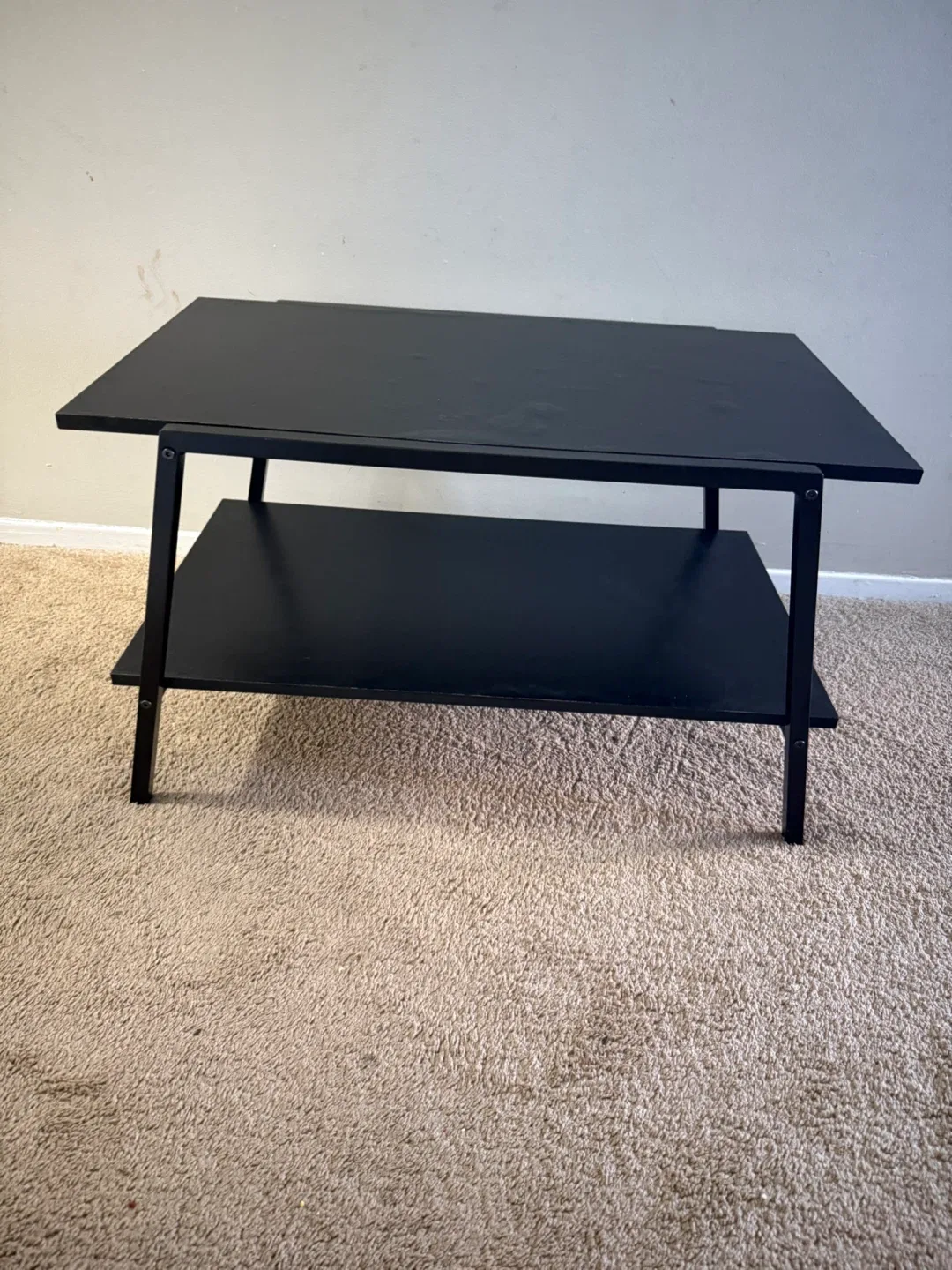 Black Coffee Table with Shelf image indicator(2)