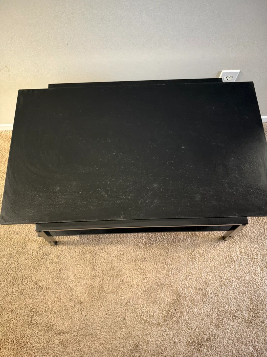 Black Coffee Table with Shelf image indicator(3)