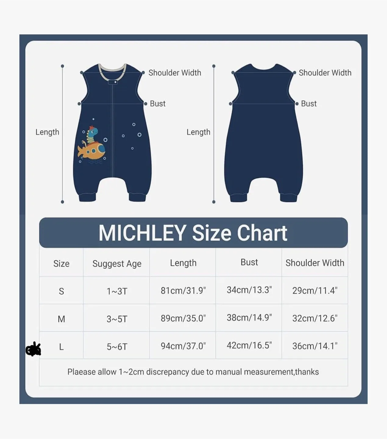 MICHEY Kids Sleep Sack, Size S (1-3T) image indicator(3)