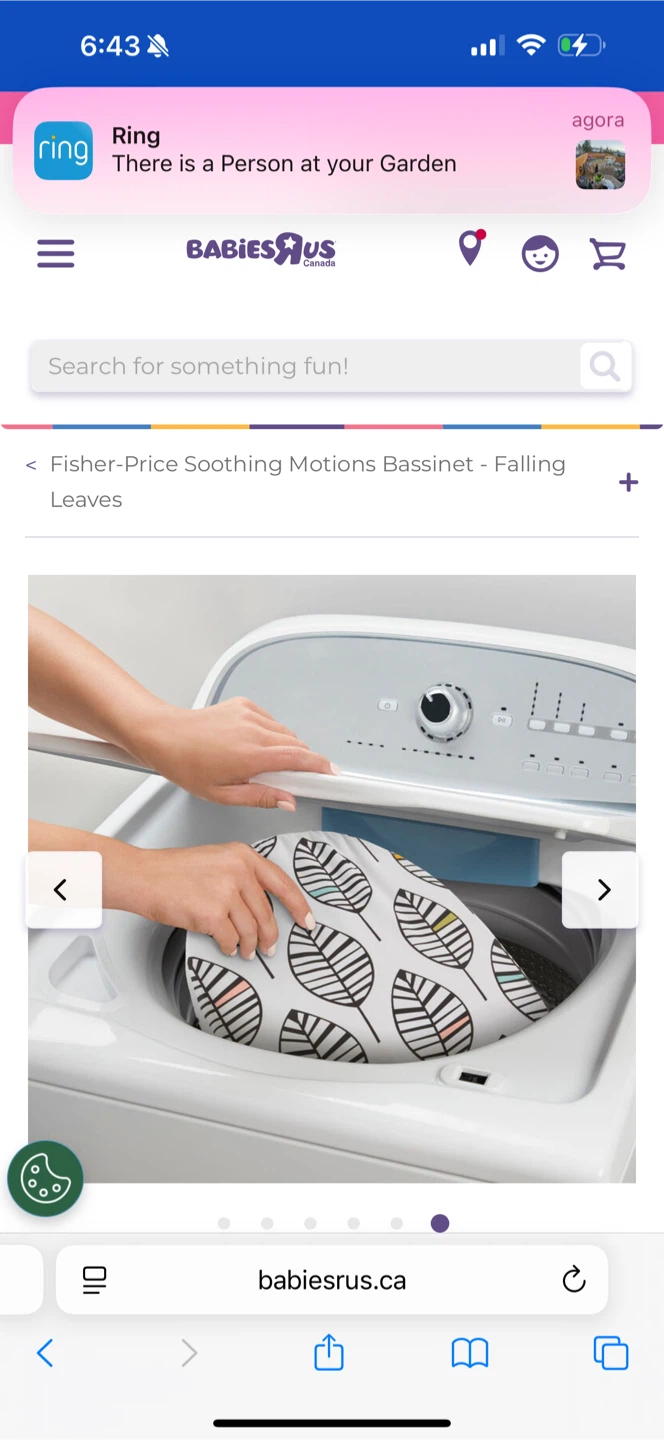 Fisher-Price Soothing Motions Bassinet - Falling Leaves - photo 3
