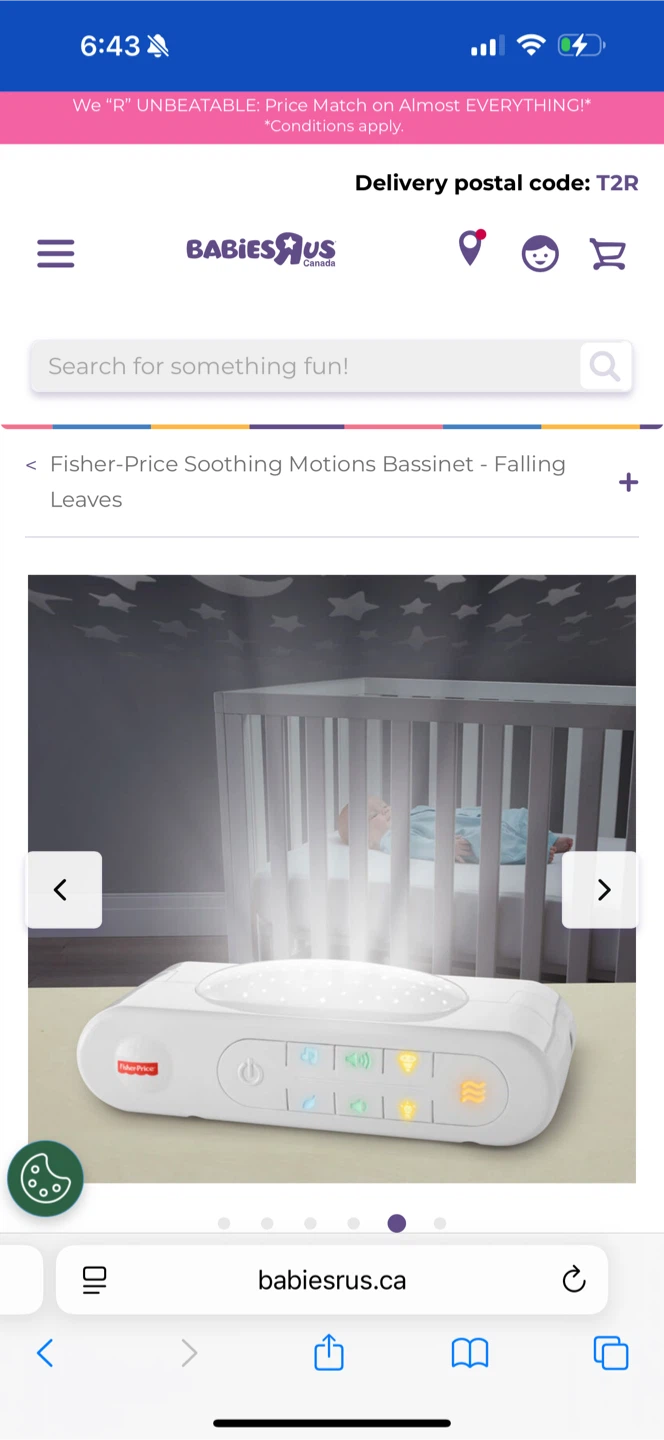 Fisher-Price Soothing Motions Bassinet - Falling Leaves - photo 4