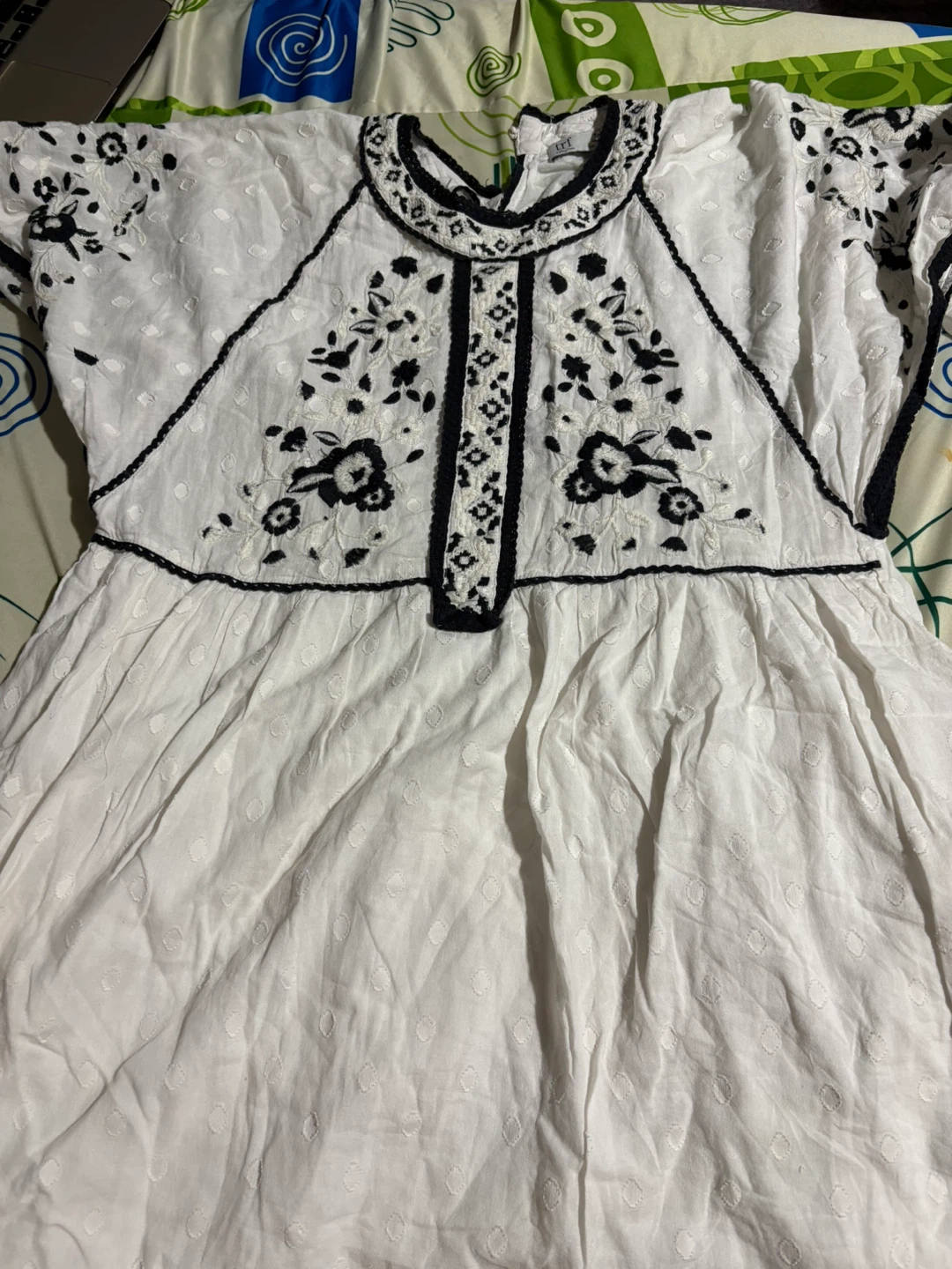 [ZARA TRF Collection] White Embroidered Dress