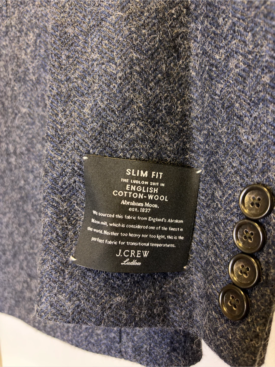 J Crew Ludlow British Wool-Cotton Suit Jacket - photo 2