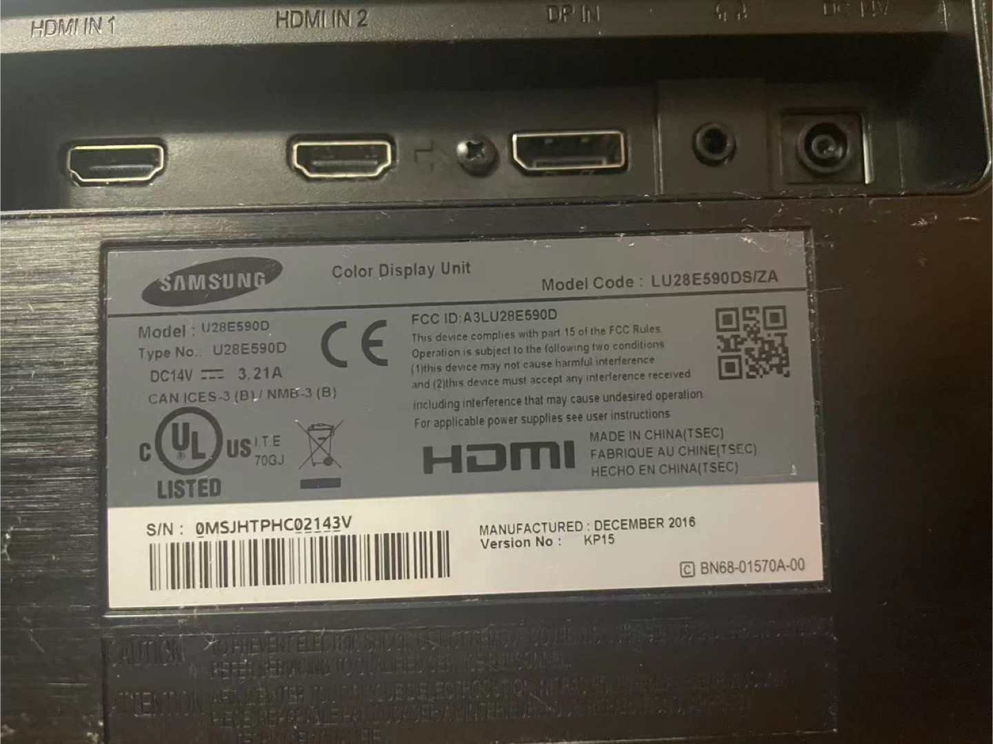 Samsung U28E590D 28" 4K Monitor - photo 2