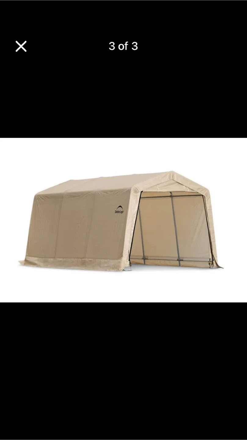 ShelterLogic Beige Storage Shelter brand new in box 10X10