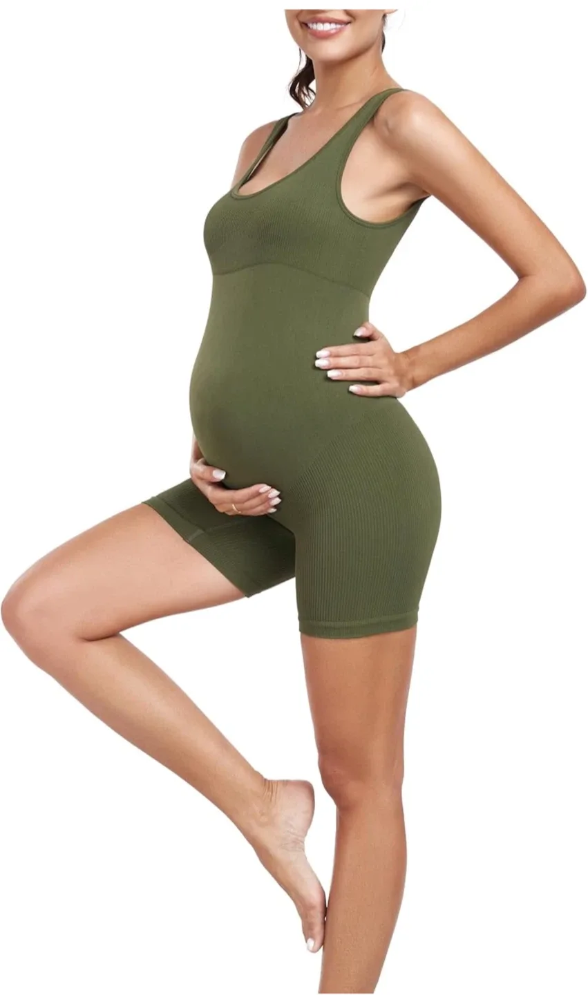Maternity Bodysuit - Olive Green image indicator(4)
