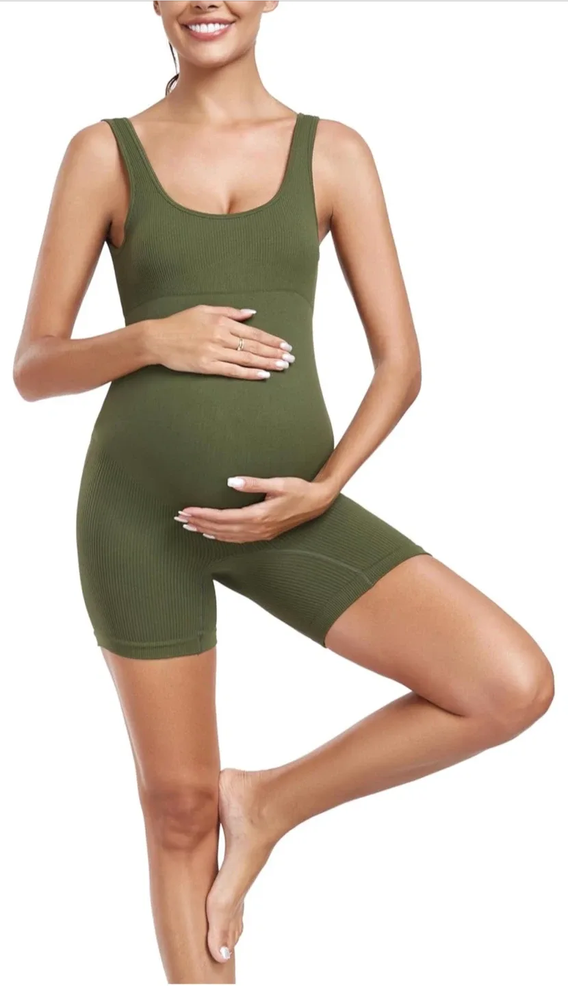 Maternity Bodysuit - Olive Green