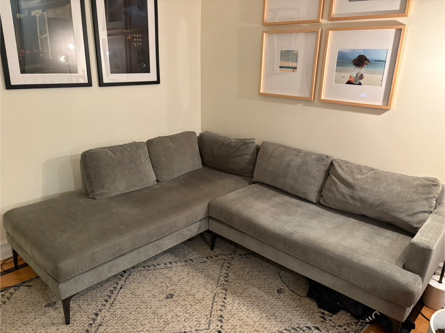 West Elm Chaise Sectional  90” - Andes collection - photo 5