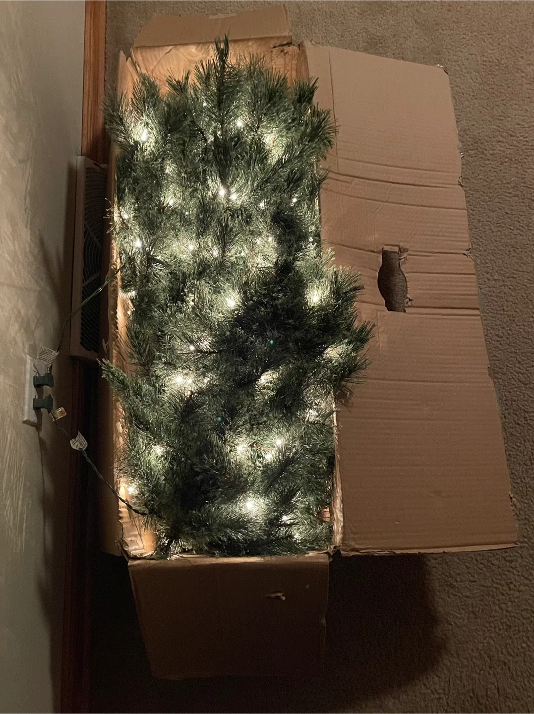 Target Brand 4 1/2 FT Pre-Lit Artificial Christmas Tree. image indicator(4)