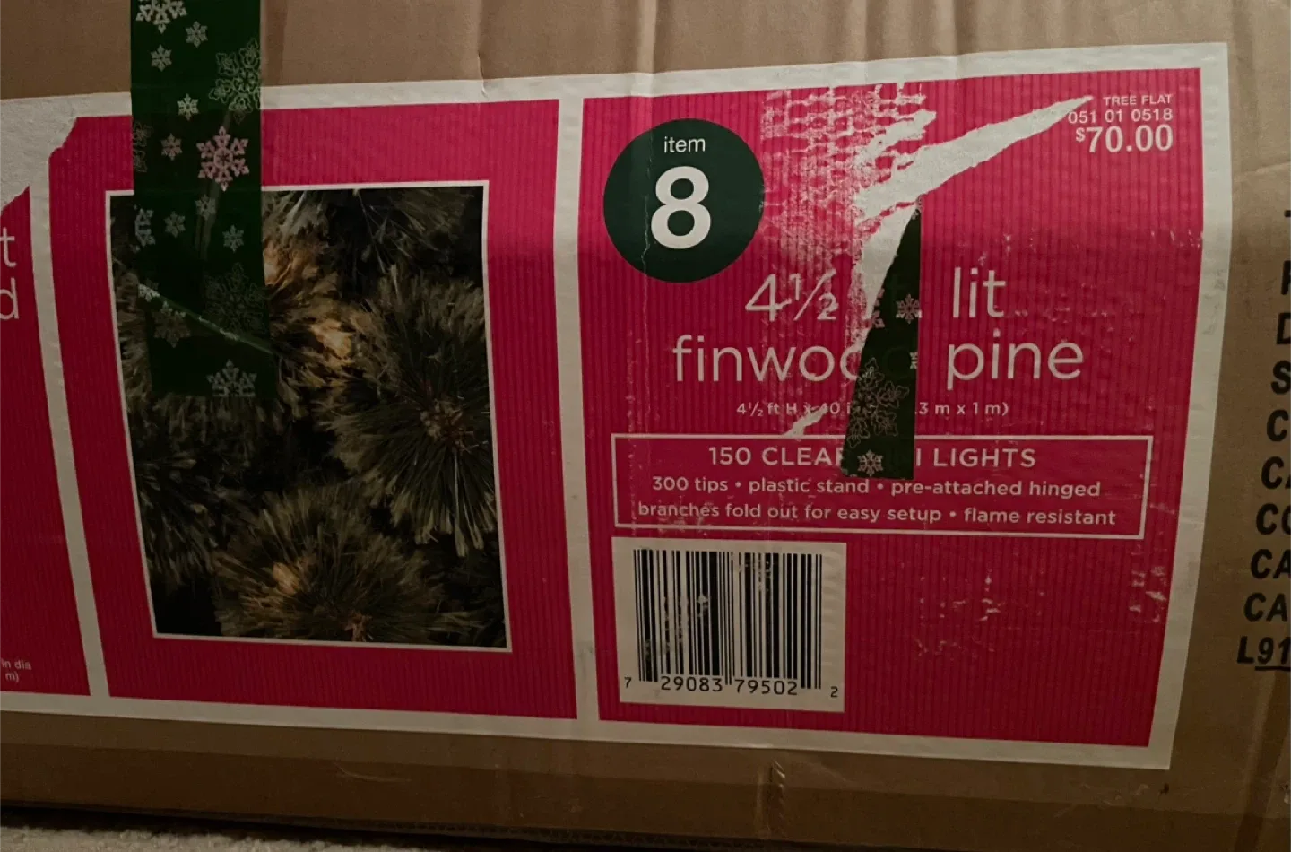 Target Brand 4 1/2 FT Pre-Lit Artificial Christmas Tree. image indicator(8)