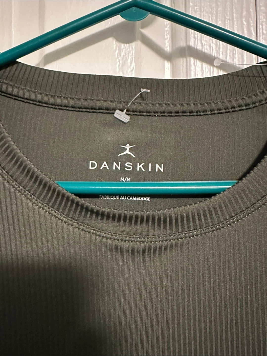 Danskin Olive Green Ribbed Long Sleeve - Size M - photo 2