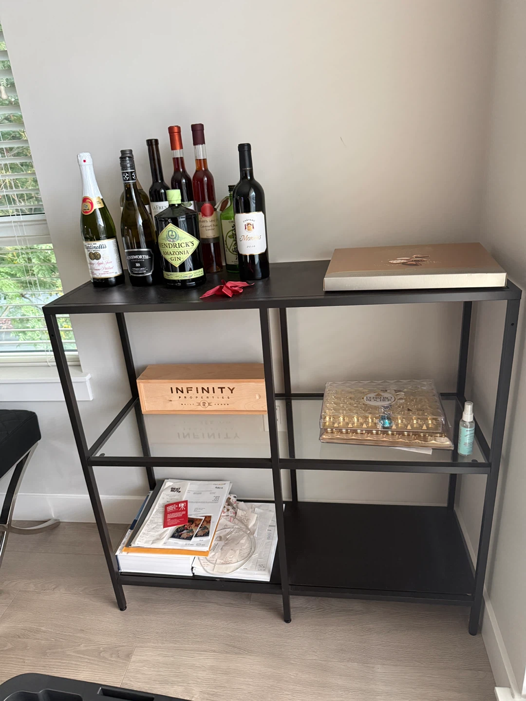 Black Metal Shelf Unit
