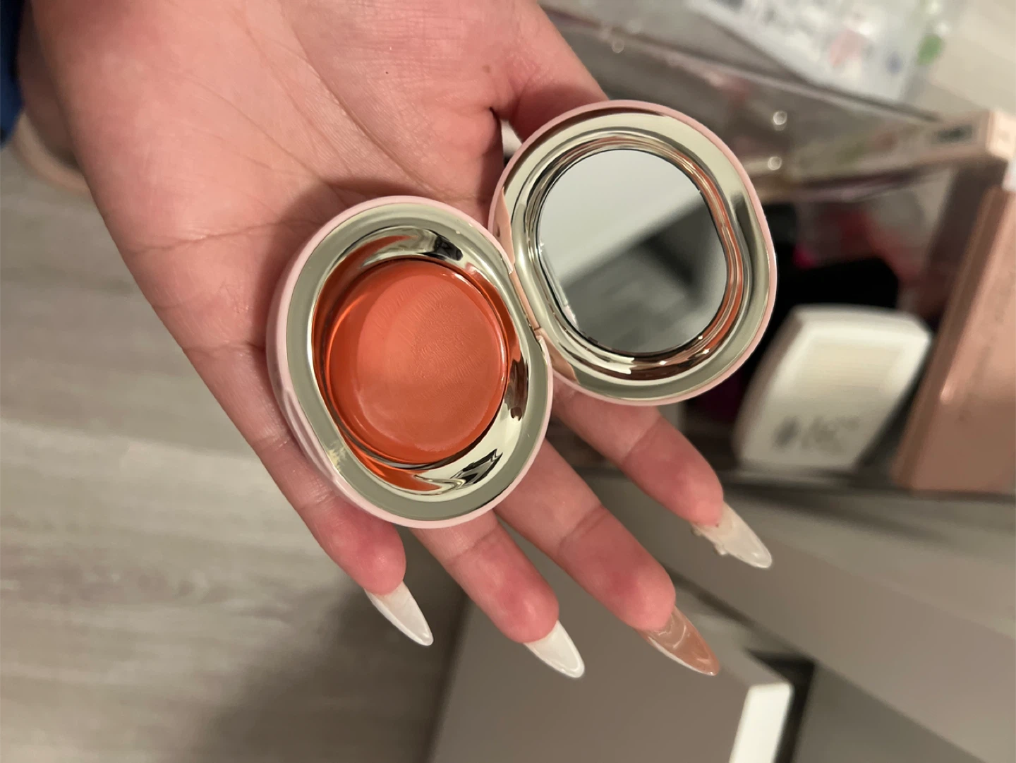 Rare Beauty Nearly Apricot Cream Blush - photo 3