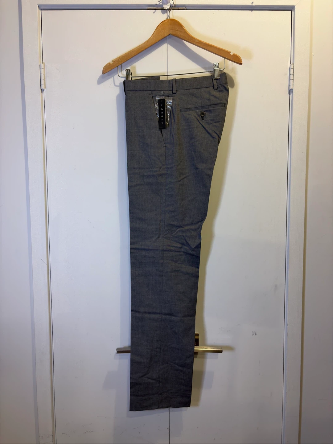 Theory Grey Virgin Wool Trouser