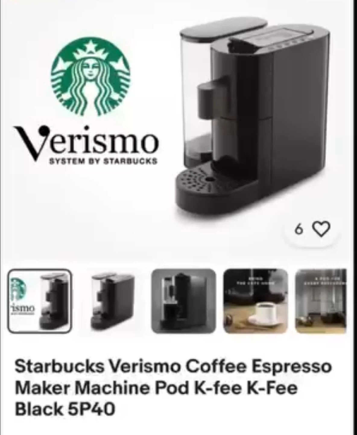 Starbucks Verismo Coffee Espresso Maker - Black - photo 4