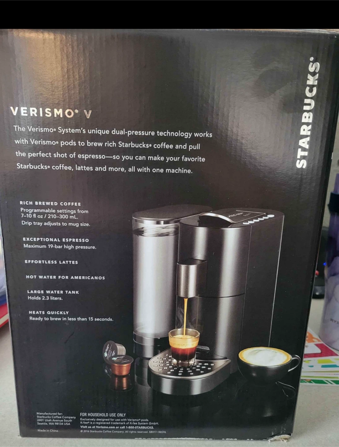 Starbucks Verismo Coffee Espresso Maker - Black - photo 2