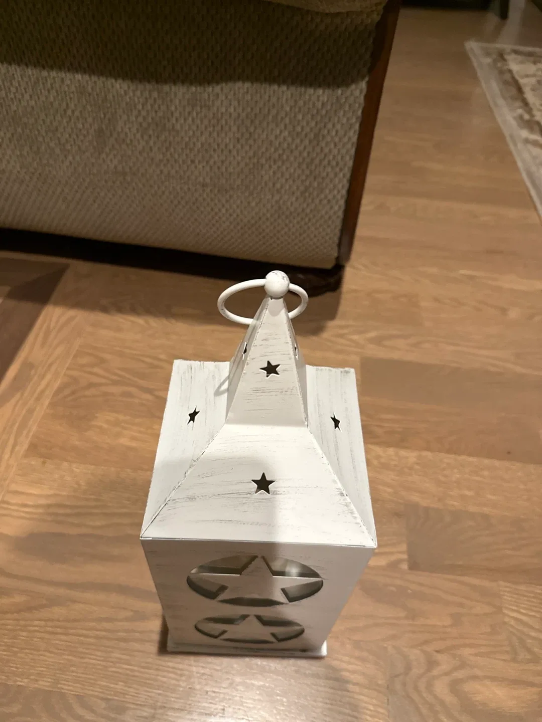 White Metal Star Lantern with Candle image indicator(2)