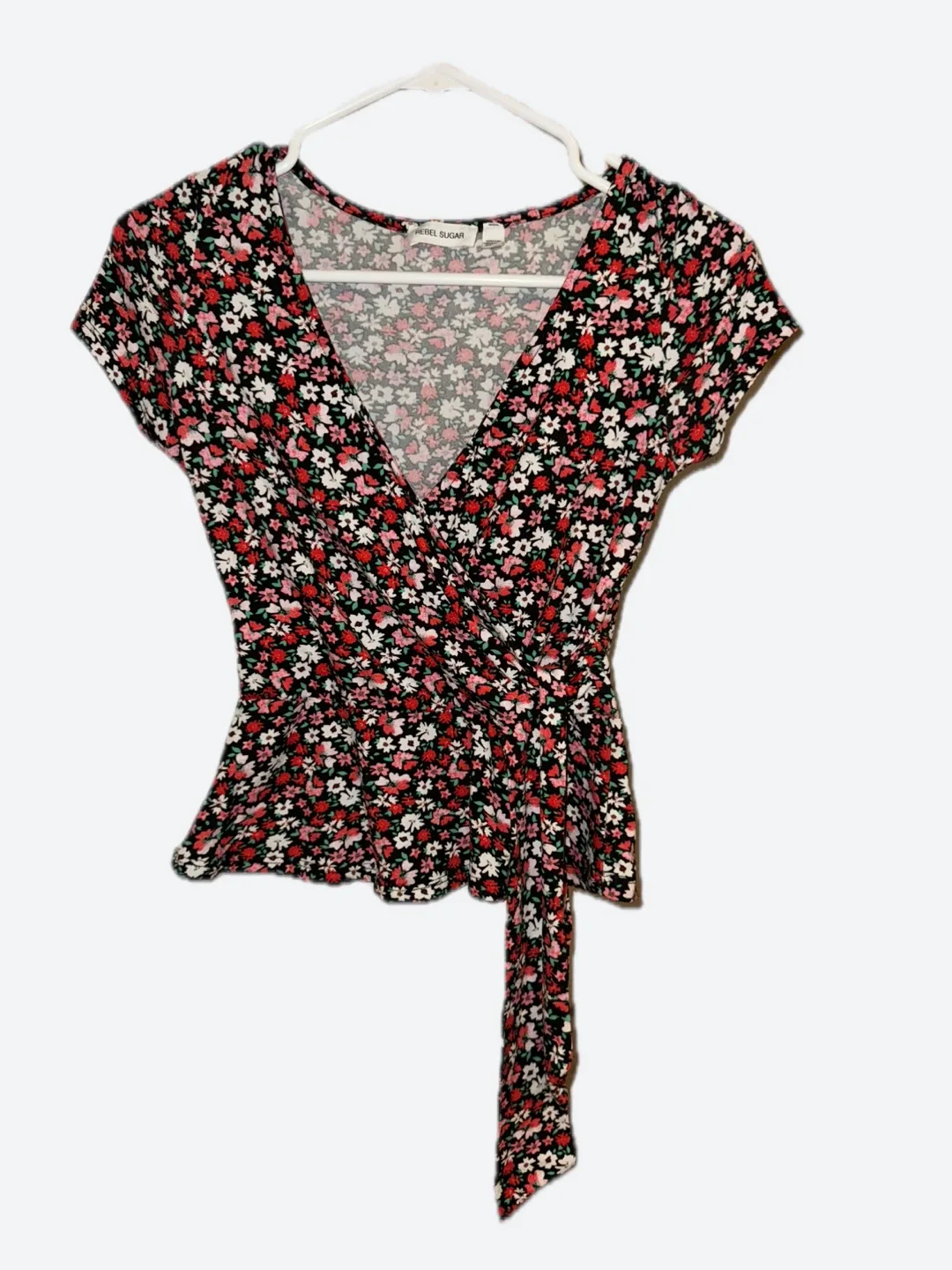 Rebel sugar floral baby doll top thumbnail