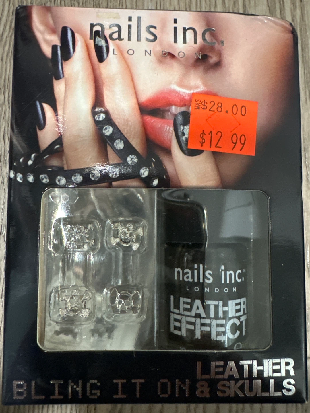 Nails inc. Bling It On & Skulls Leather Effect Polish
