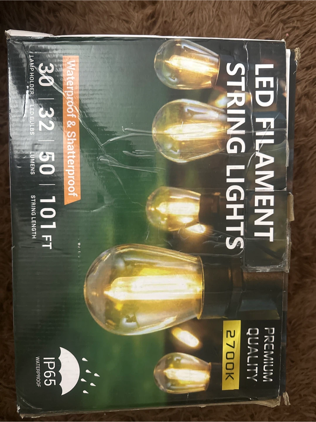 LED Filament String Lights - 101 FT