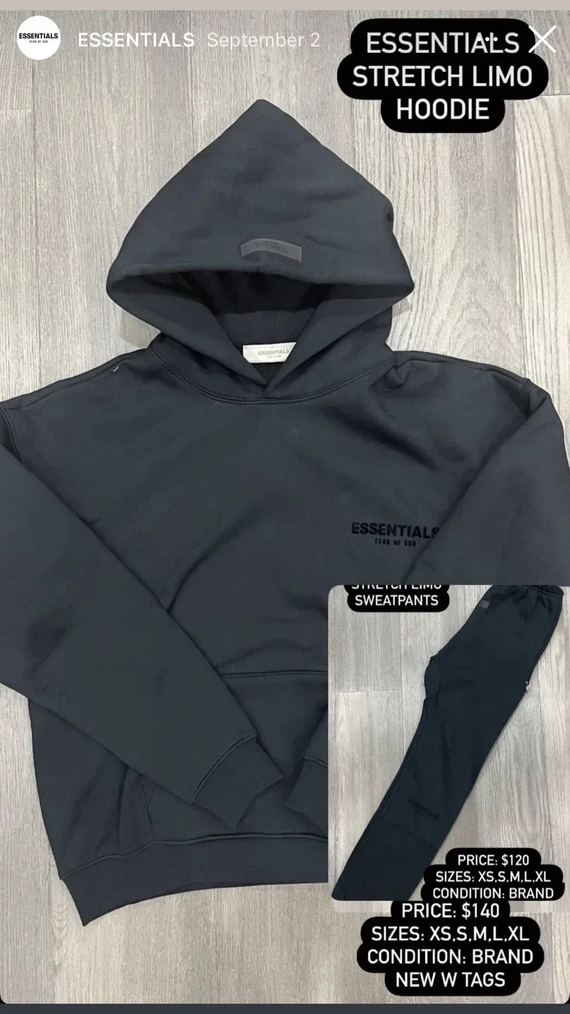 New Essentials Stretch Limo Hoodie thumbnail