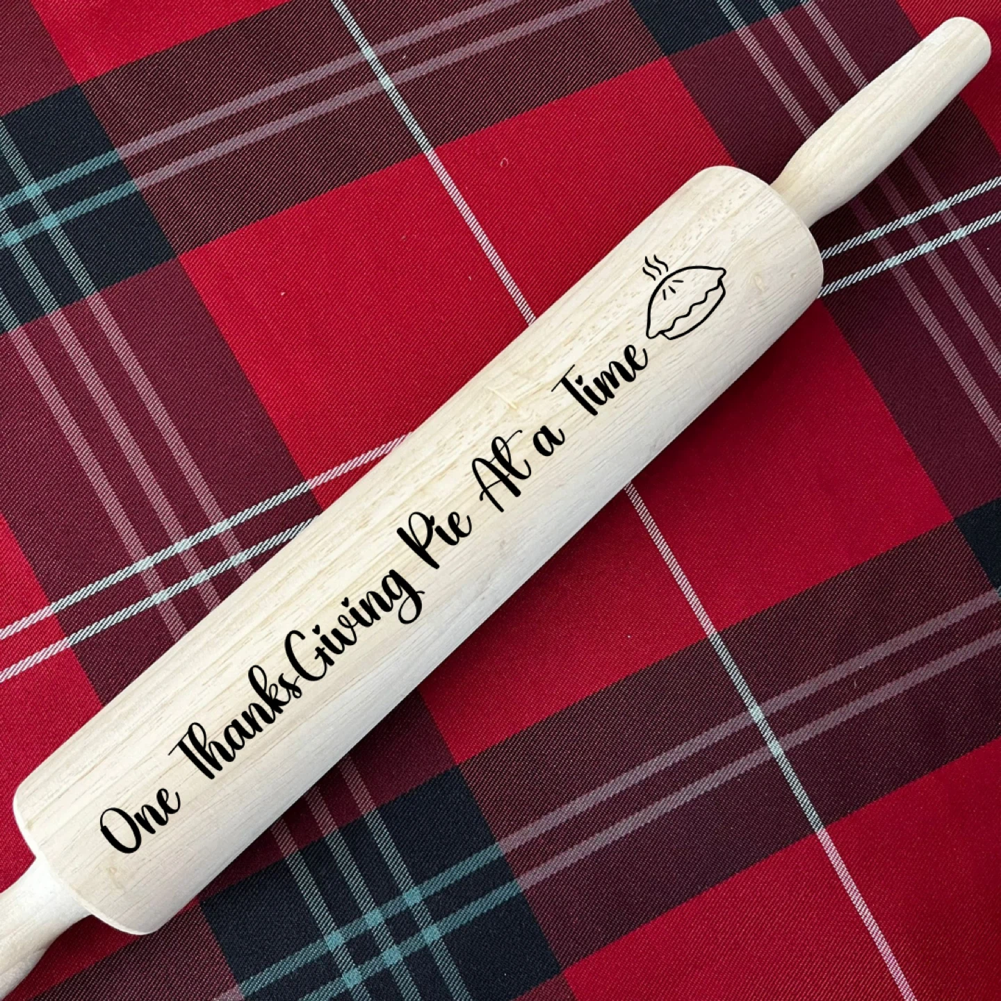 Engraved Wooden Rolling Pin Gift for Thanksgiving or Christmas - photo 2