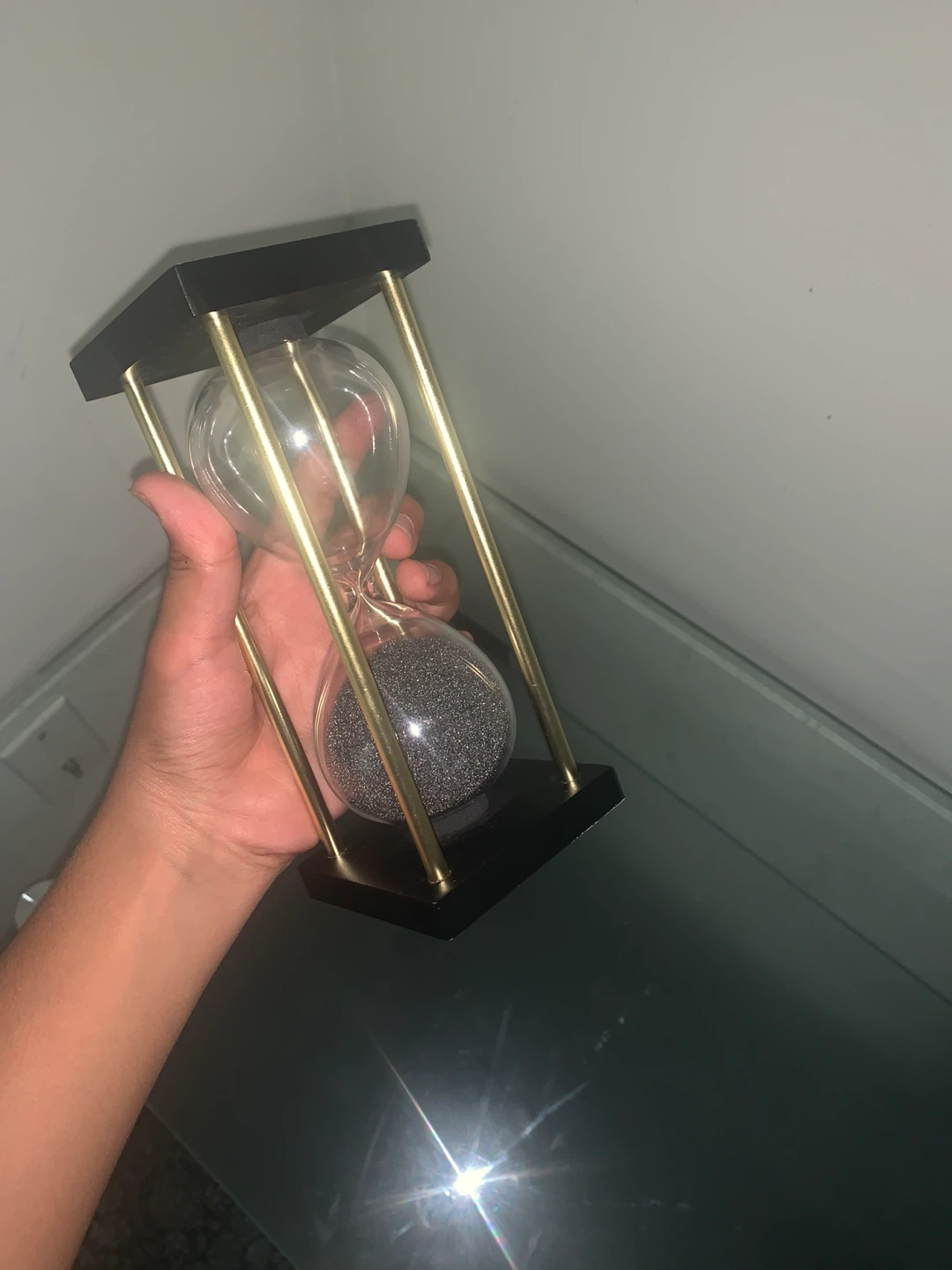 Hourglass Sand Timer - Black & Gold - photo 2