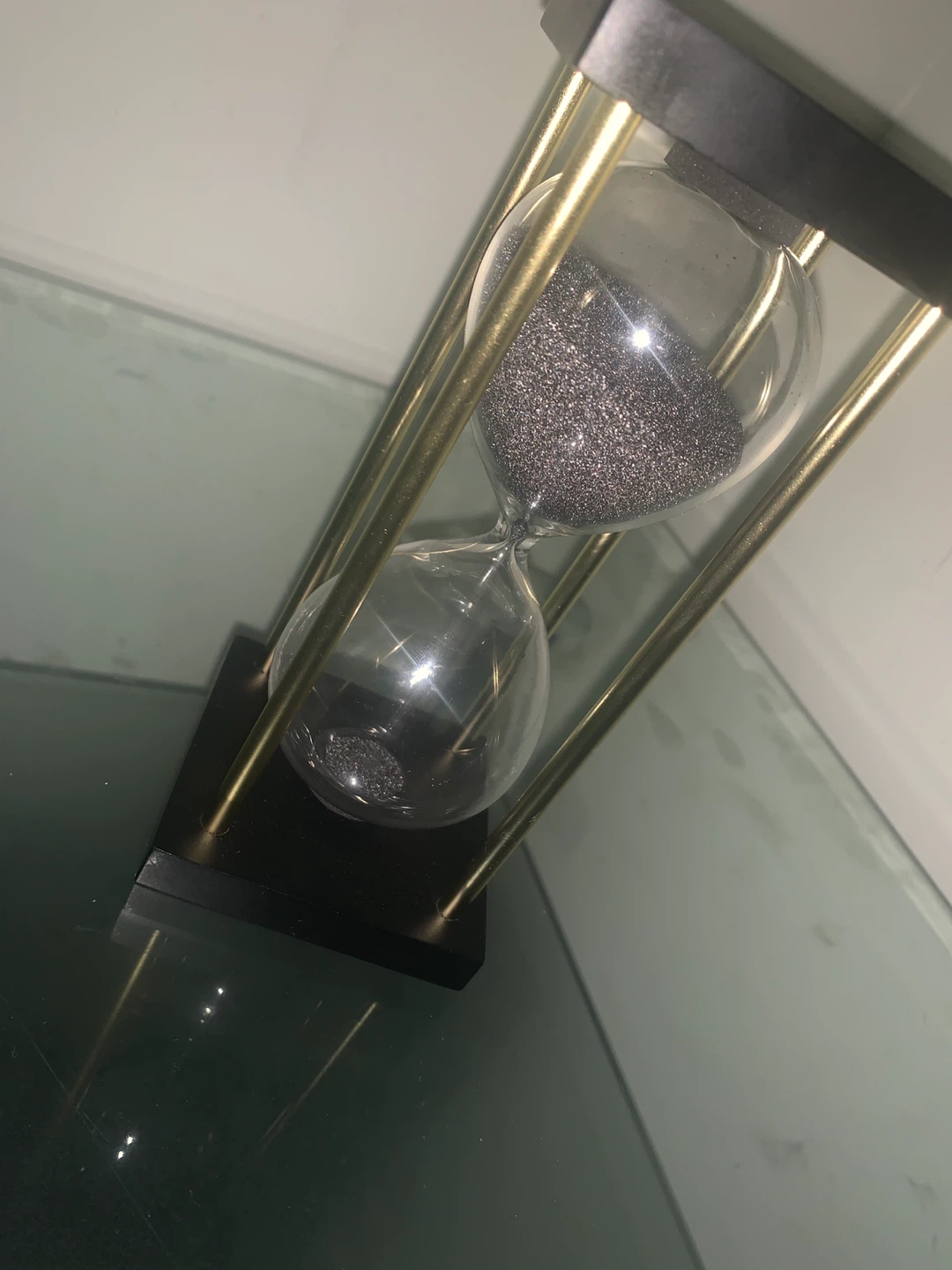 Hourglass Sand Timer - Black & Gold - photo 3