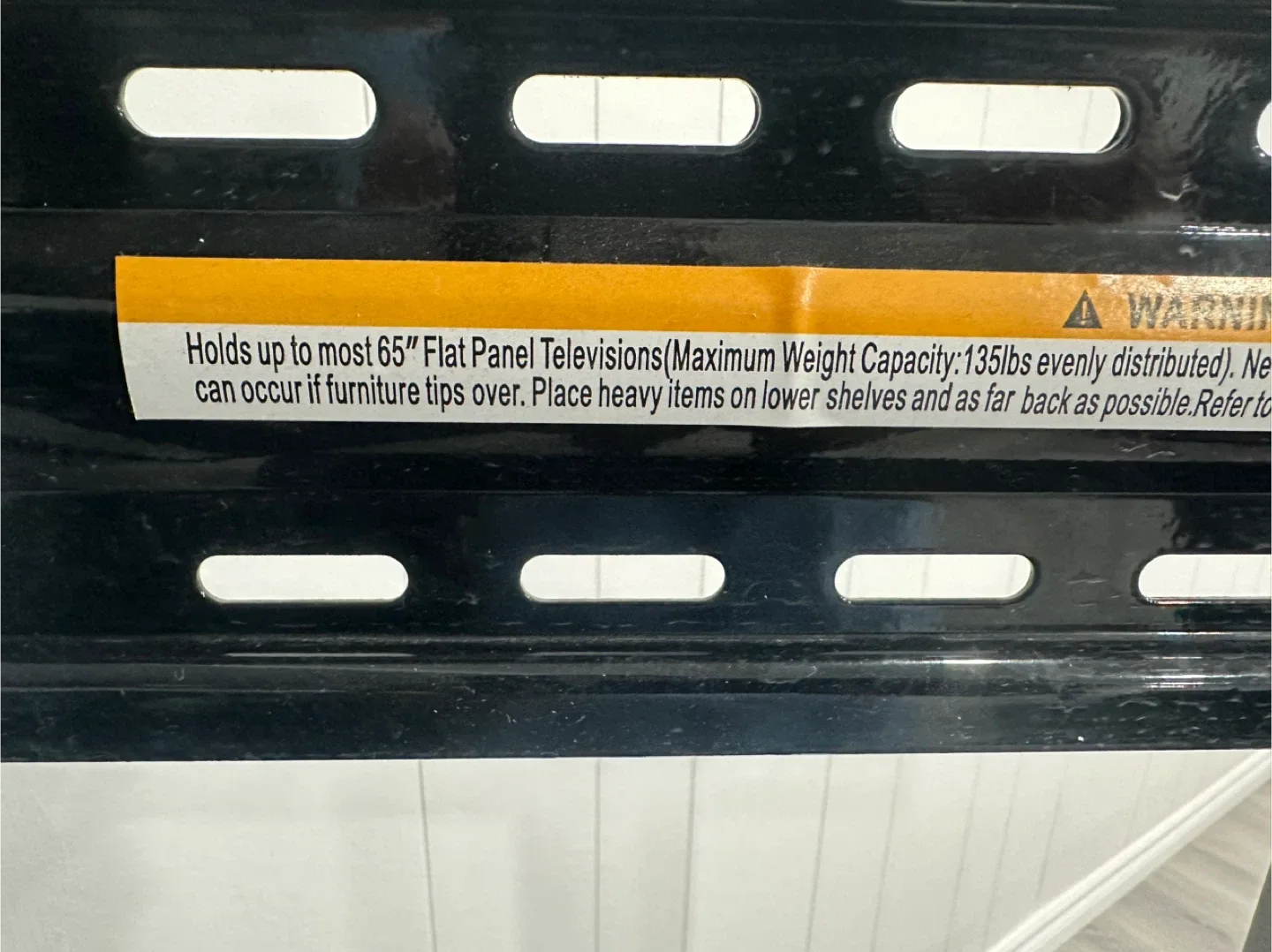 Black Flat Panel TV Stand  - Holds up to 65" image indicator(2)