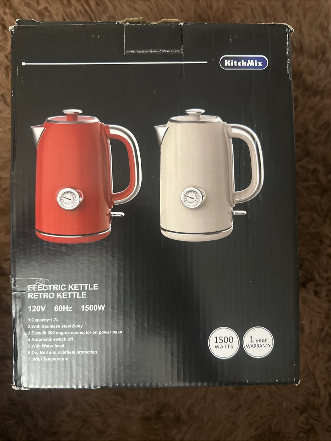 KitchMix Retro Electric Kettle - Mint Green