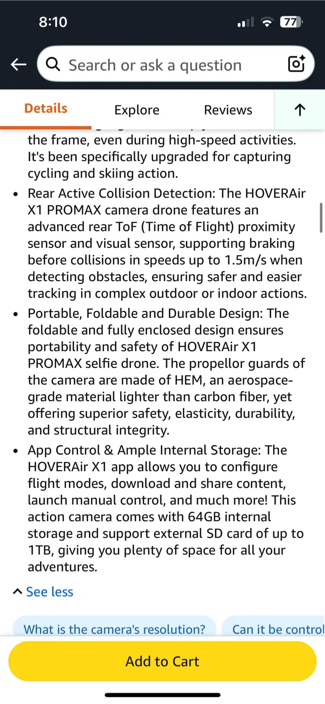 HoverAir X1 PRO MAX Drone - New in Box image indicator(5)