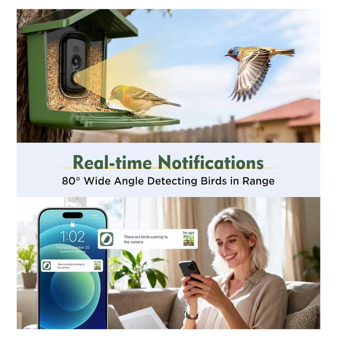 hibird Solar Bird Feeder Camera image indicator(2)