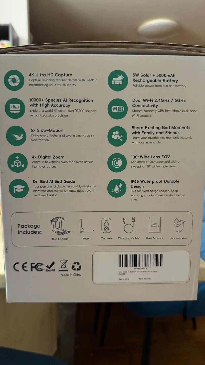 hibird Solar Bird Feeder Camera image indicator(7)