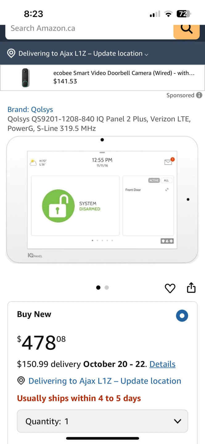 Qolsys Panel 2 Plus