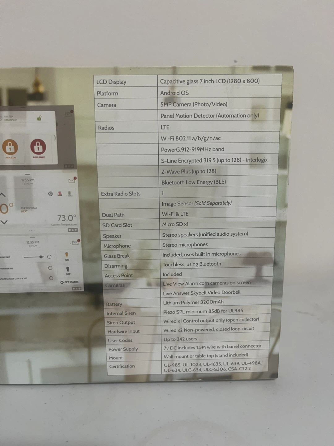 Qolsys Panel 2 Plus - photo 4