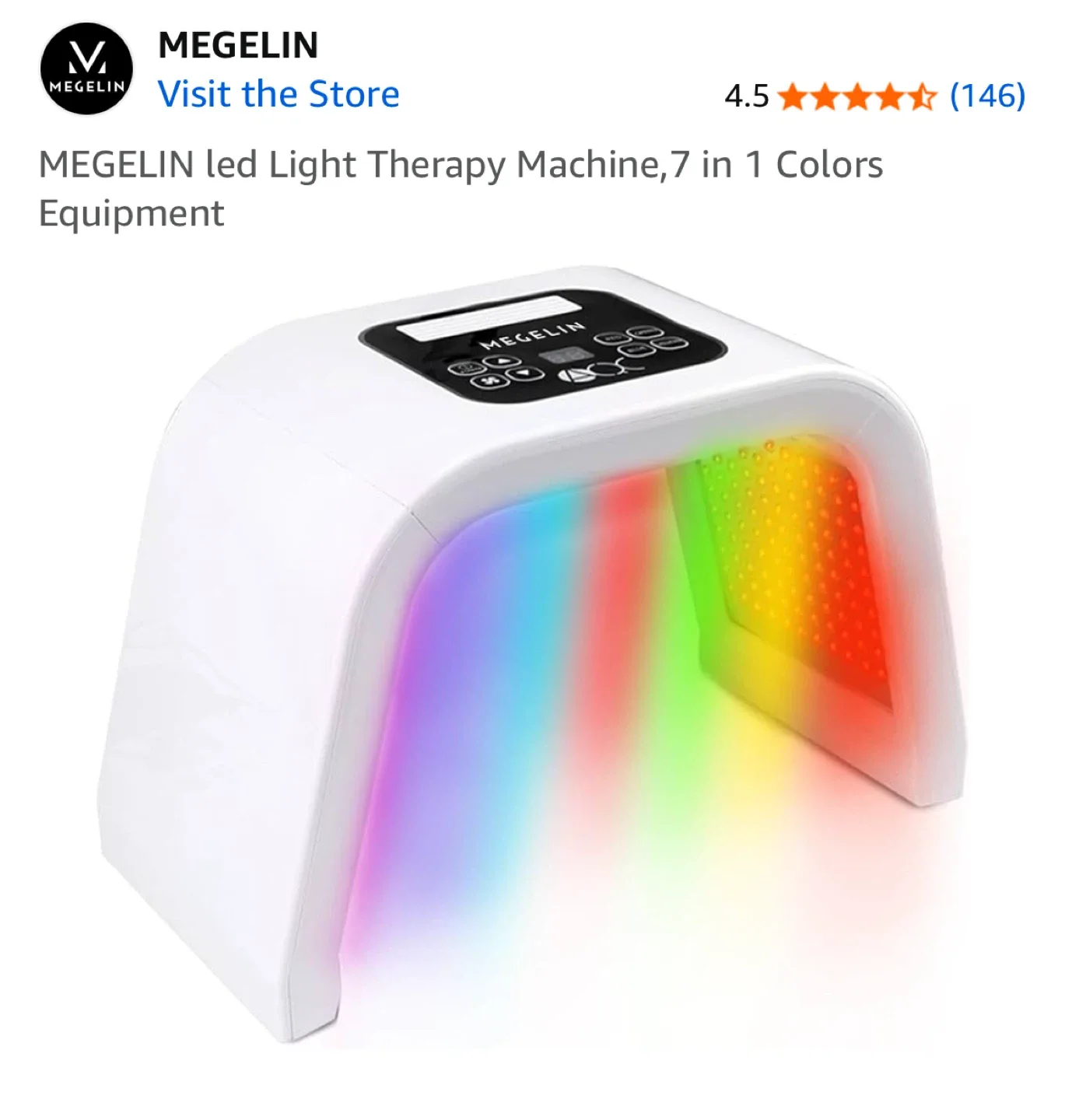 MEGELIN LED Light Therapy Machine - 7 in 1 Colors image indicator(3)