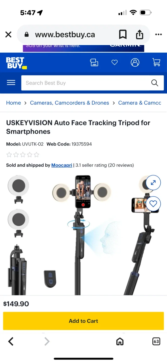 USKEYVISION Auto Face Tracking Tripod UVUTK-02 thumbnail