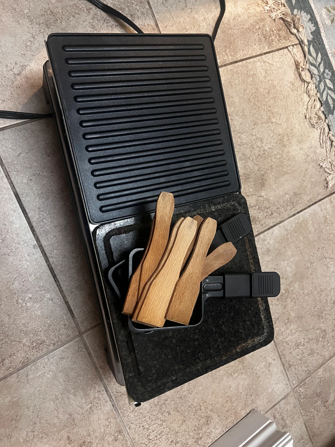 BBQ stone & plate Raclette Grill