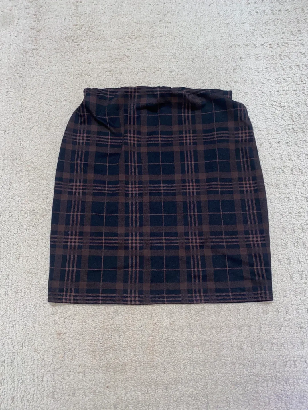 Brown Plaid Skirt thumbnail