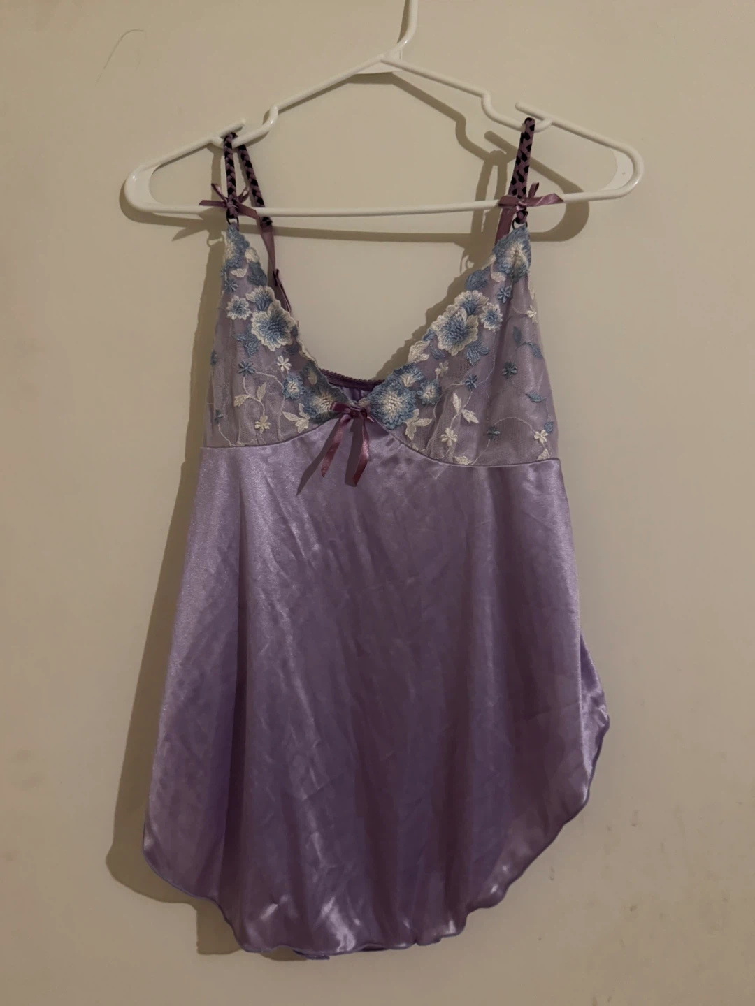 Purple Floral Lingerie Top