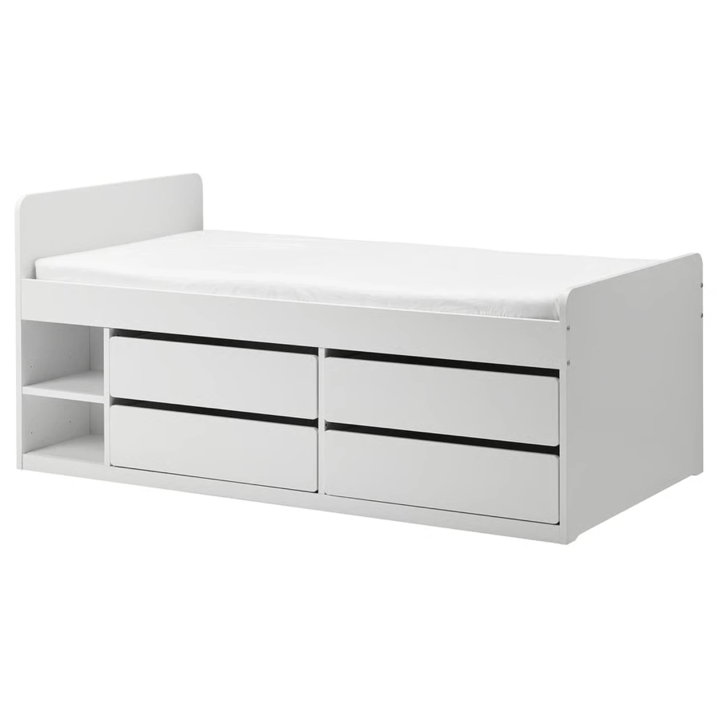 Twin white bed with storage SLÄKT IKEA - photo 4