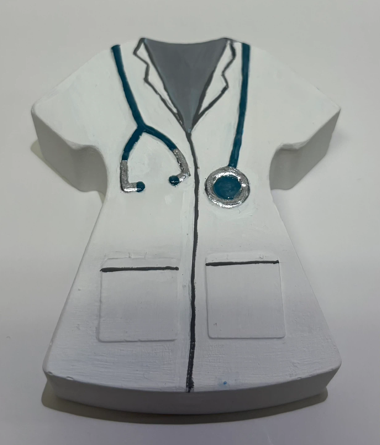 Handmade Jesmonite Doctor coat Decor. Desk Organizer - photo 2