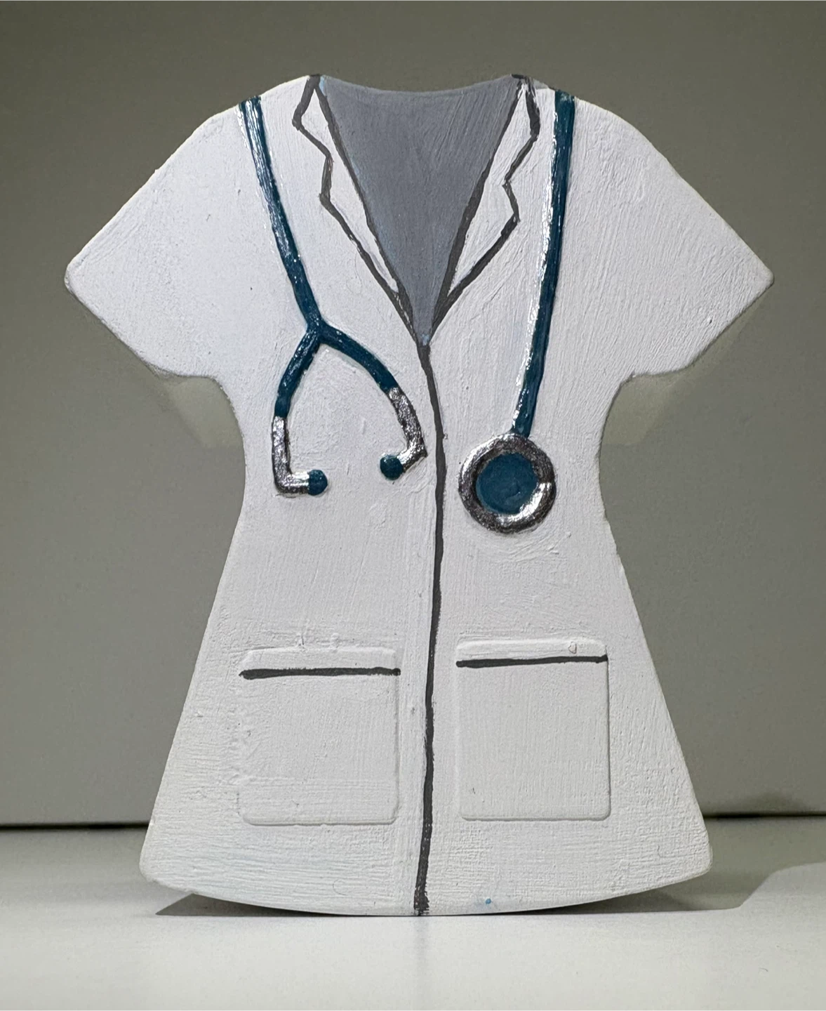 Handmade Jesmonite Doctor coat Decor. Desk Organizer - photo 4