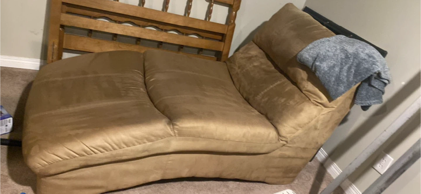 Tan cozy chaise