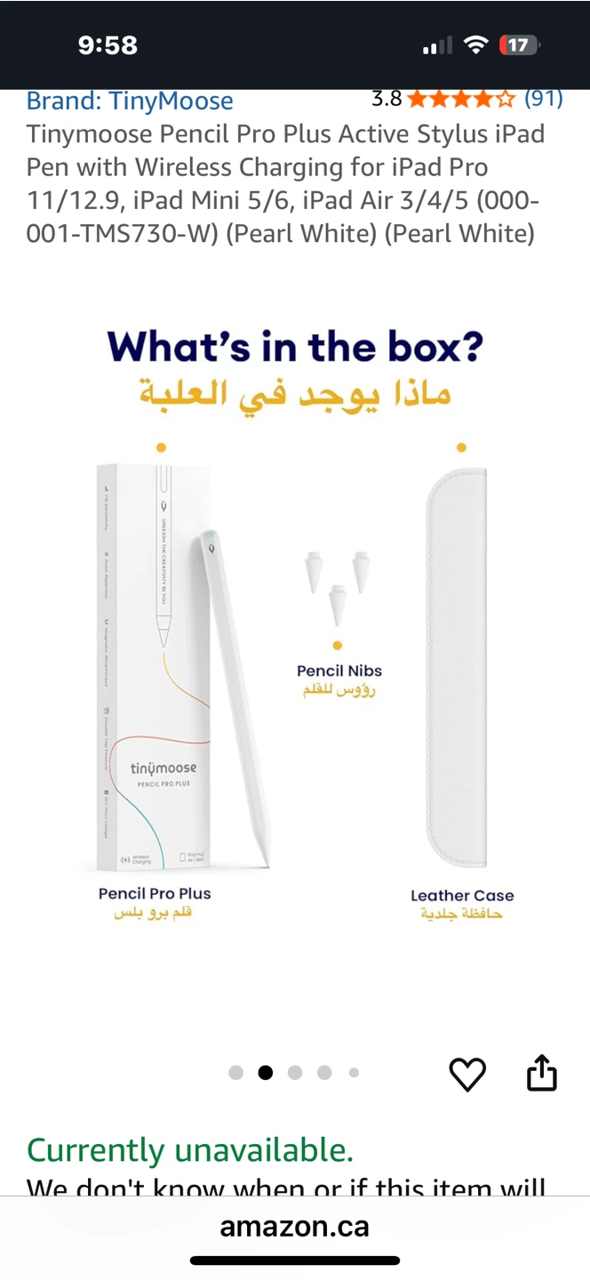 TinyMoose Pencil Pro Plus Active Stylus - Pearl White - photo 4