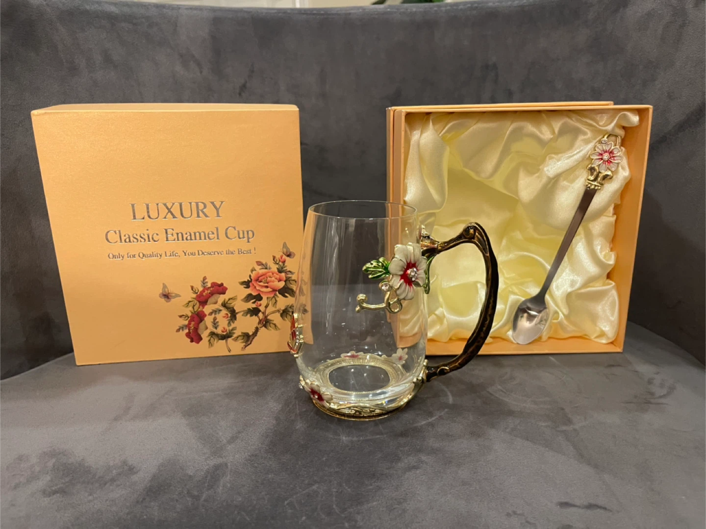 Luxury Classic Enamel Cup with Spoon (New) - photo 2