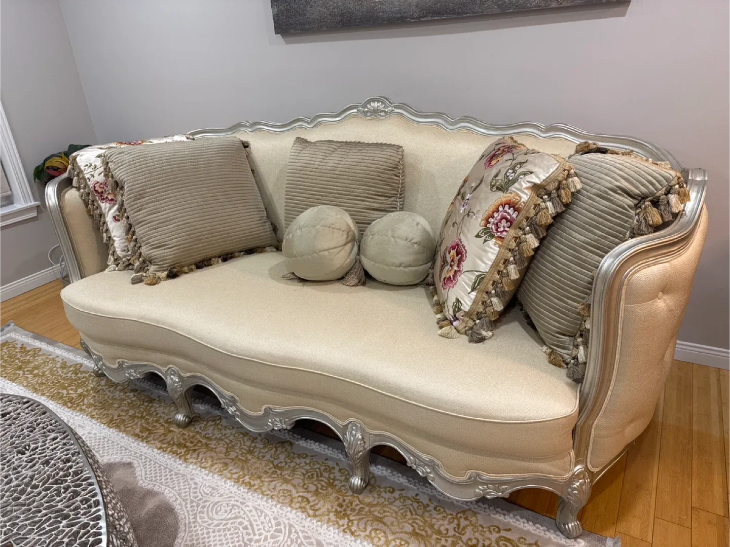 Elegant Loveseat, Sofa Set with Carpet and Table image indicator(4)