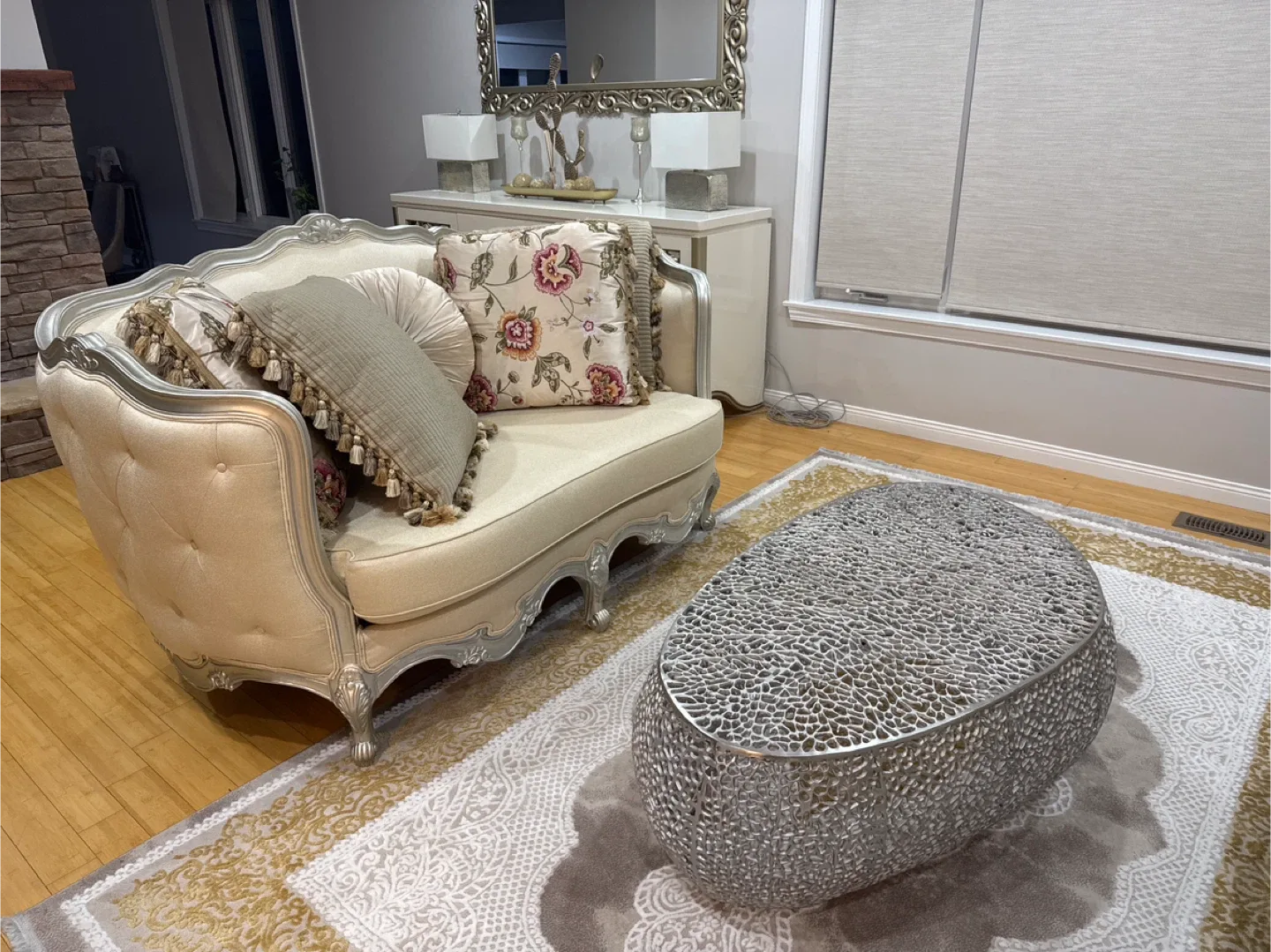 Elegant Loveseat, Sofa Set with Carpet and Table image indicator(3)