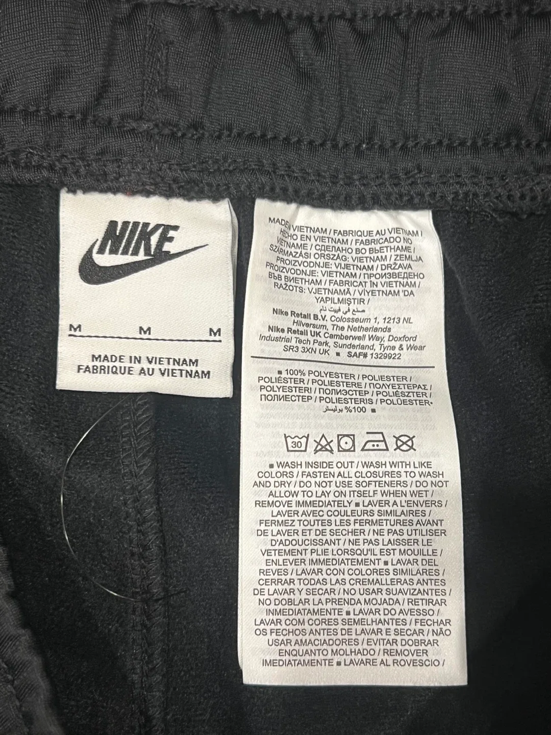 Nike Black & Grey Track Pants - Size M image indicator(2)