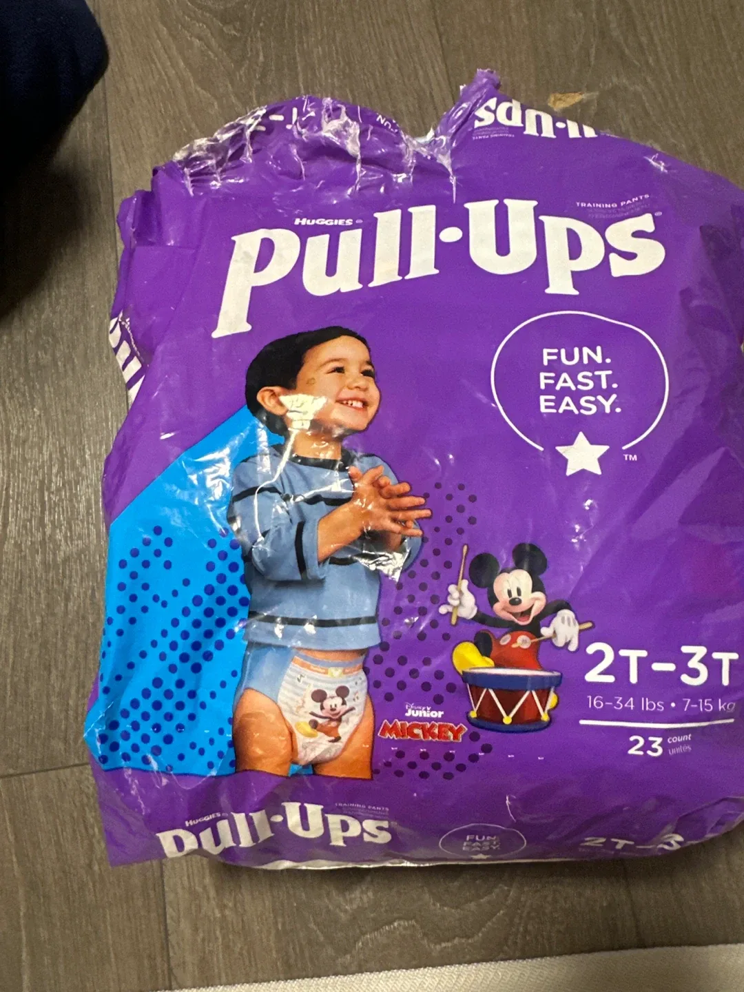 Opened Huggies Pull-Ups Training Pants 2T-3T